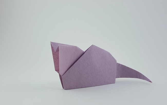 Origami Cat 1 by Tomoko Fuse folded by Gilad Aharoni