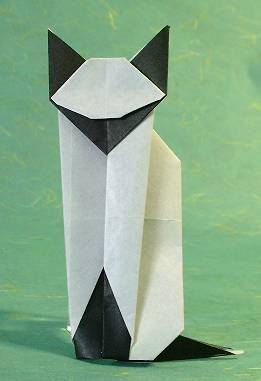 Origami Siamese cat by Martha Mitchen folded by Gilad Aharoni