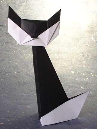 Origami Cat by Sergei Afonkin folded by Gilad Aharoni
