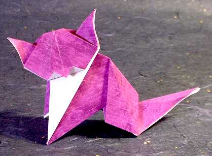 Origami Cat by Edwin Corrie folded by Gilad Aharoni