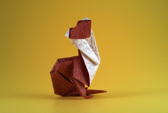 Origami Cat by Patricia Crawford folded by Gilad Aharoni