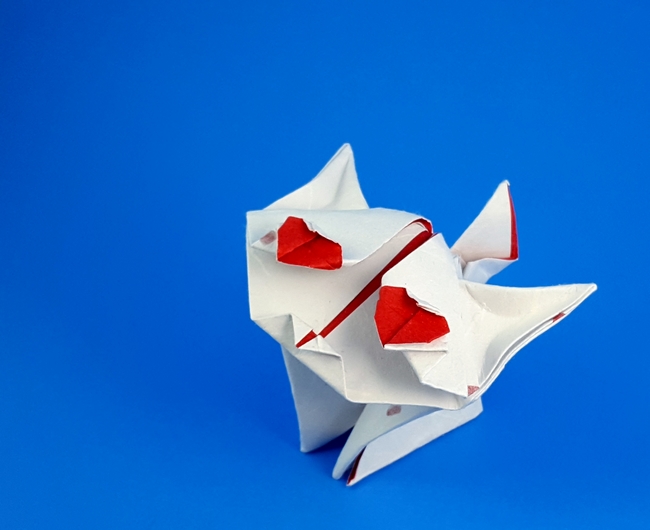 Origami Adorable cat by Stephane Gigandet folded by Gilad Aharoni