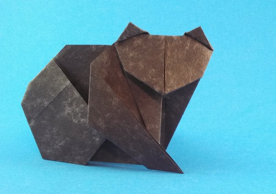 Origami Cat by Paul Jackson folded by Gilad Aharoni