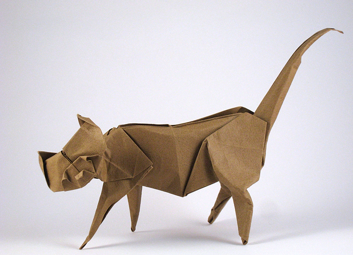 Origami Cat by Eric Joisel folded by Gilad Aharoni