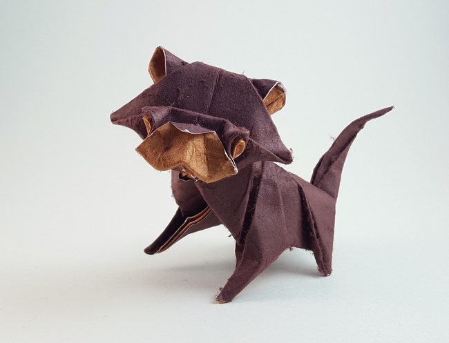 Origami Cat by Sebastien Limet (Sebl) folded by Gilad Aharoni