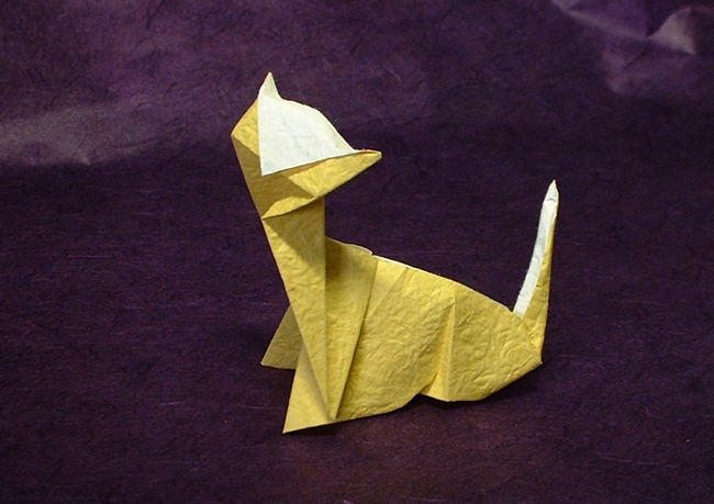 Origami Cat by Luis Alegre Mateus folded by Gilad Aharoni