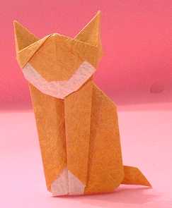 Origami Cat by Martha Mitchen folded by Gilad Aharoni