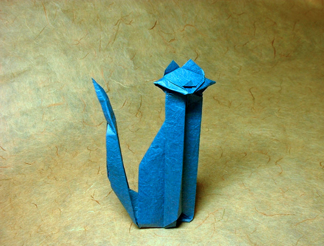 Origami Cat by Max Hulme folded by Gilad Aharoni