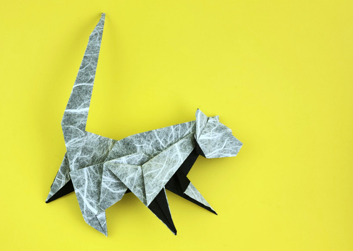 Origami Street cat by Sebastien Limet (Sebl) folded by Gilad Aharoni