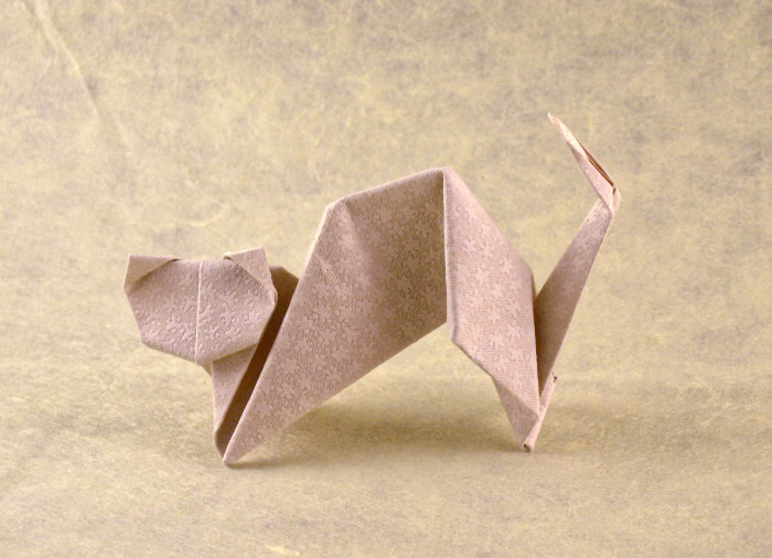 Origami Siamese cat by Toshie Takahama folded by Gilad Aharoni