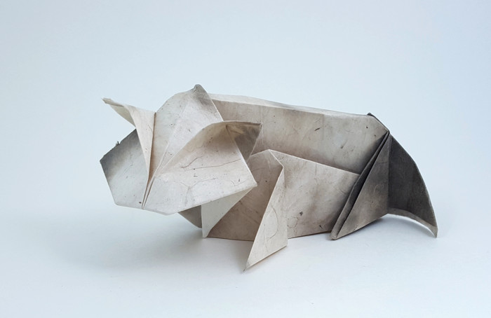 Origami Cat by Takai Hiroaki folded by Gilad Aharoni