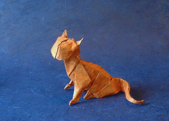 Origami Cat by Jose Anibal Voyer folded by Gilad Aharoni