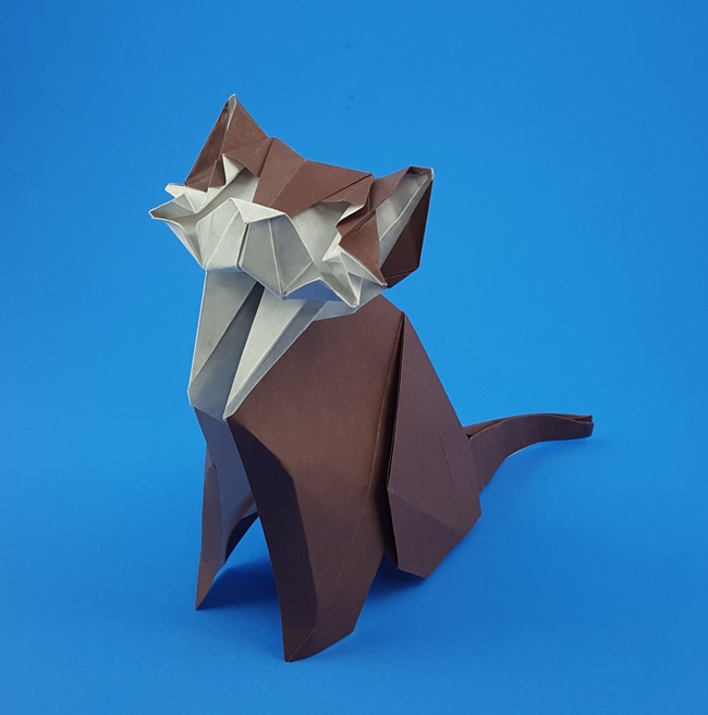 Origami Cat by Yoo Tae Yong folded by Gilad Aharoni