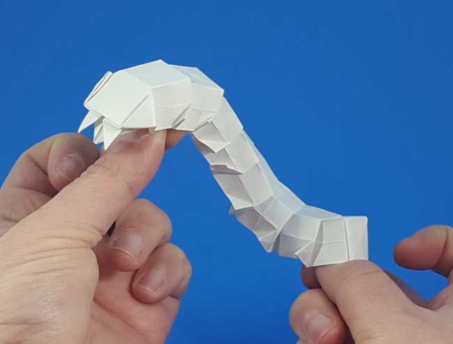 Origami Caterpillar by Hideo Komatsu folded by Gilad Aharoni