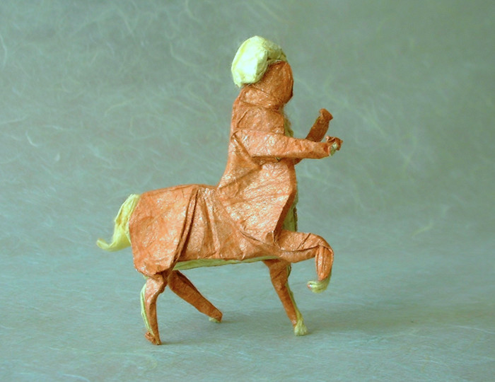 Origami Centaur by Peter Budai folded by Gilad Aharoni