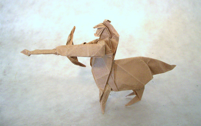 Origami Centaur by Fernando Gilgado Gomez folded by Gilad Aharoni