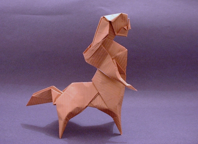 Origami Centaur by Kunihiko Kasahara folded by Gilad Aharoni