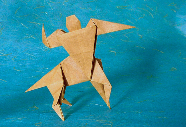 Origami Centaur by Fumiaki Kawahata folded by Gilad Aharoni