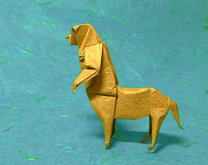 Origami Centaur by John Montroll folded by Gilad Aharoni