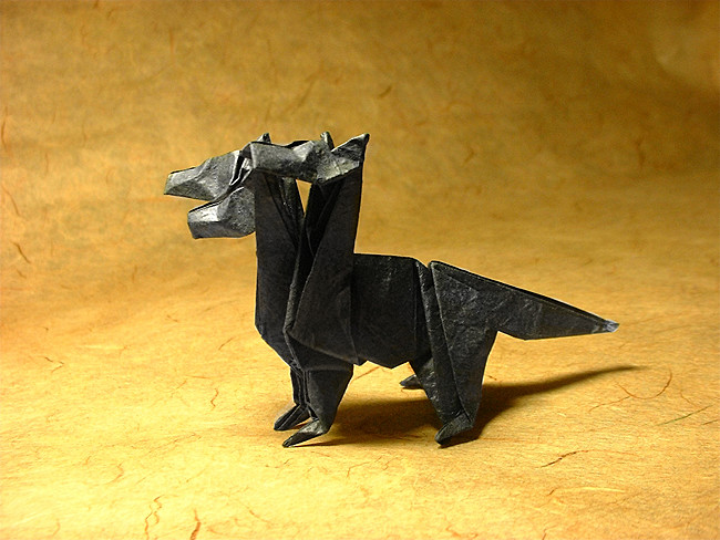 Origami Cerberus by John Montroll folded by Gilad Aharoni
