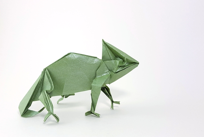 Origami Chameleon by Yoo Tae Yong folded by Gilad Aharoni