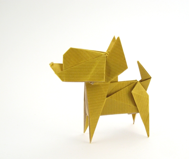 Origami Chihuahua by Fuchimoto Muneji folded by Gilad Aharoni