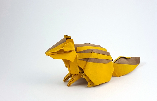 Origami Chipmunk by Gen Hagiwara folded by Gilad Aharoni