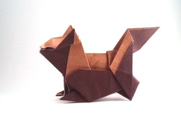 Origami Chipmunk by Andrew Hudson folded by Gilad Aharoni