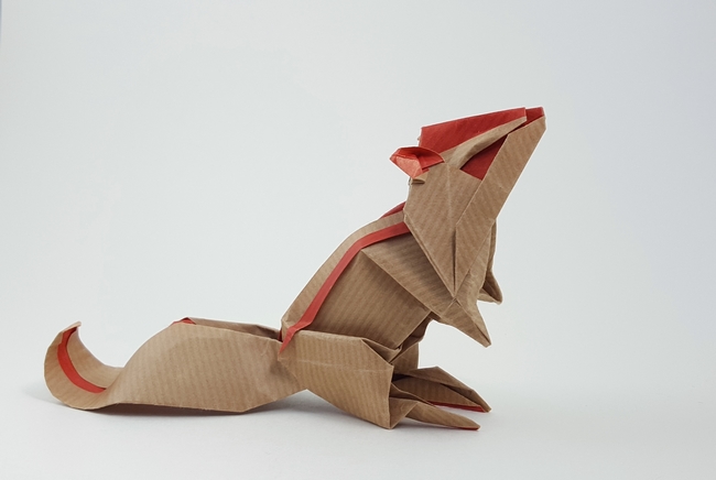 Origami Chipmunk by Kyouhei Katsuta folded by Gilad Aharoni