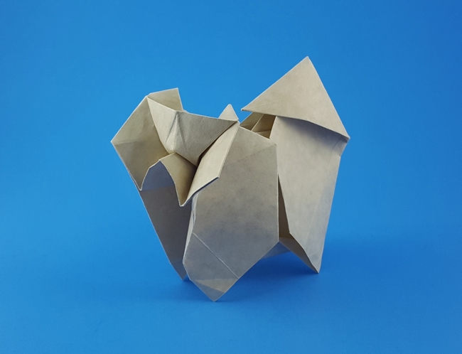 Origami Chow chow by Hideo Komatsu folded by Gilad Aharoni