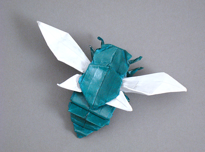 Origami Cicada - winged by Fumiaki Kawahata folded by Gilad Aharoni
