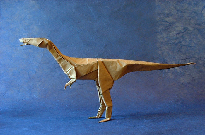 Origami Coelophysis by Satoshi Kamiya folded by Gilad Aharoni