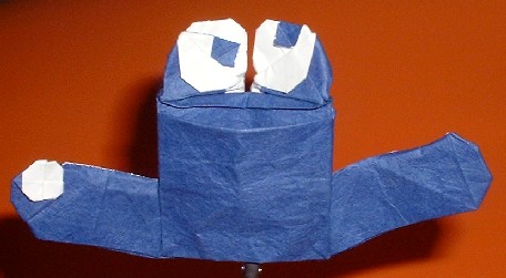 Origami Cookie monster by Robin Glynn folded by Gilad Aharoni