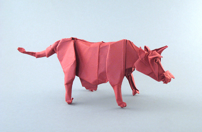 Origami Cow by David Llanque folded by Gilad Aharoni