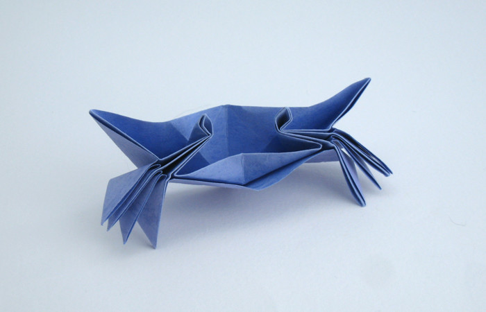 Origami Crab by Kunihiko Kasahara folded by Gilad Aharoni