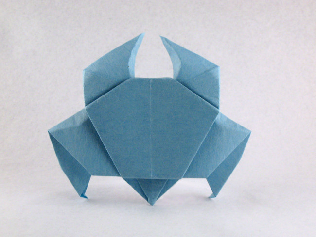 Origami Crab (3 variations) by Akira Yoshizawa folded by Gilad Aharoni
