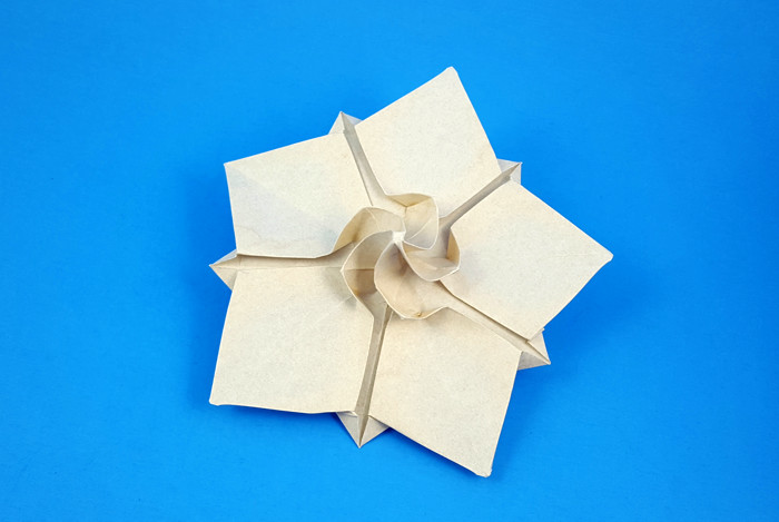 Origami Creamy star by Ali Bahmani folded by Gilad Aharoni