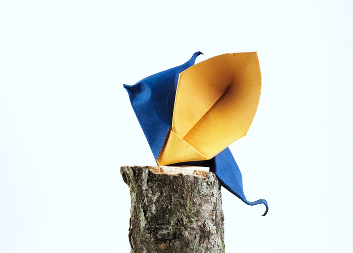 Origami Crested Tit by Sebastien Limet (Sebl) folded by Gilad Aharoni