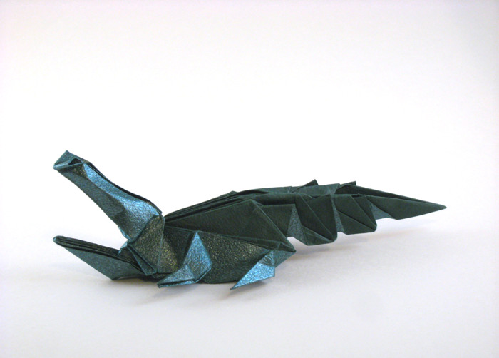 Origami Crocodile by Patricio Kunz Tomic folded by Gilad Aharoni