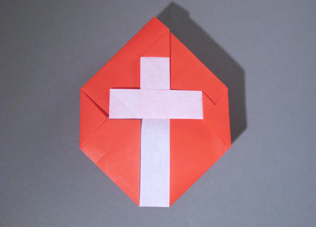 Origami Cross by Paul Jackson folded by Gilad Aharoni