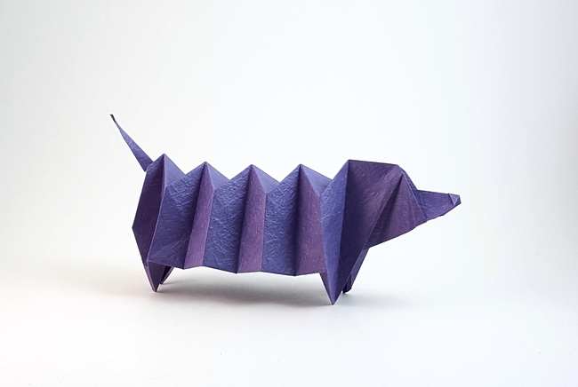 Origami Dachshund by Yara Yagi folded by Gilad Aharoni