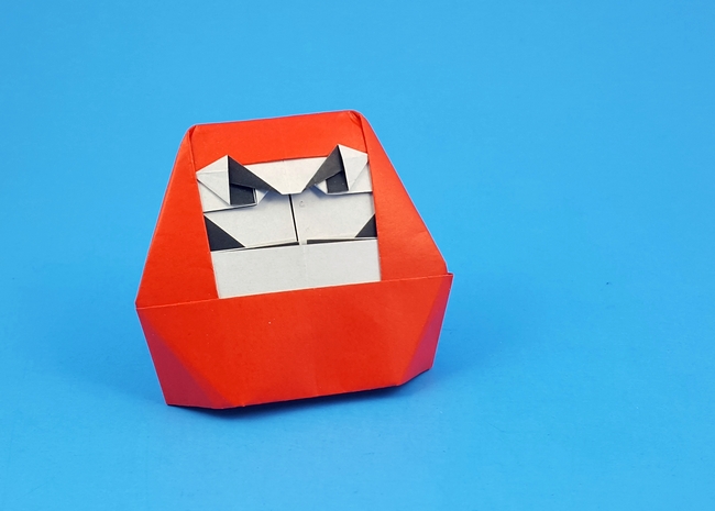 Origami Daruma doll by Ashimura Shun'ichi folded by Gilad Aharoni