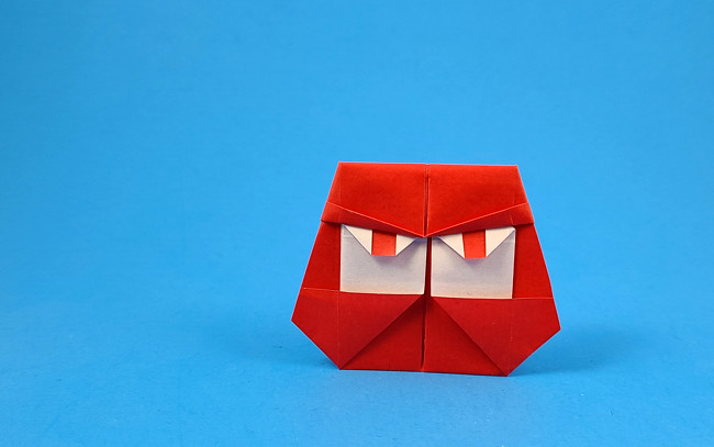Origami Daruma by Ashimura Shun'ichi folded by Gilad Aharoni