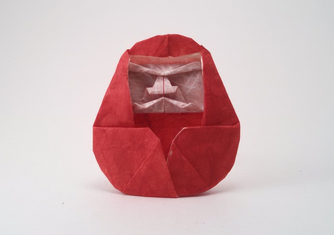 Origami Daruma doll by Masamichi Noma folded by Gilad Aharoni