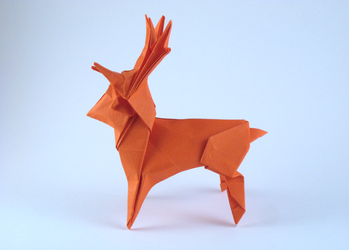 Origami Deer by Seiji Nishikawa folded by Gilad Aharoni