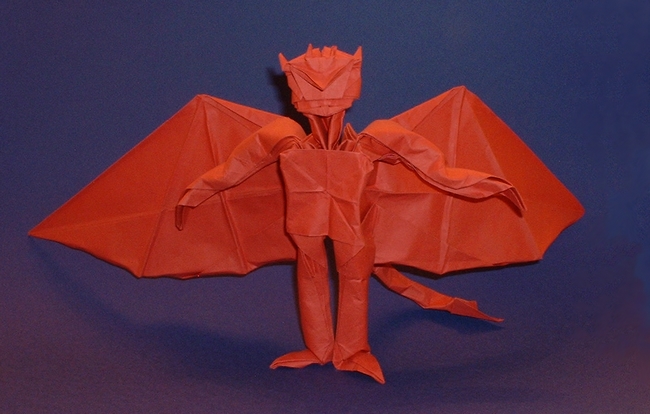 Origami Demon by Fernando Gilgado Gomez folded by Gilad Aharoni