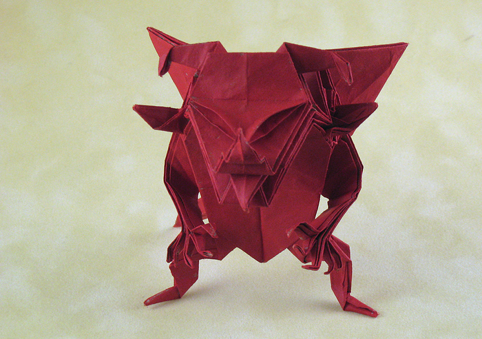 Origami Devil by Jun Maekawa folded by Gilad Aharoni