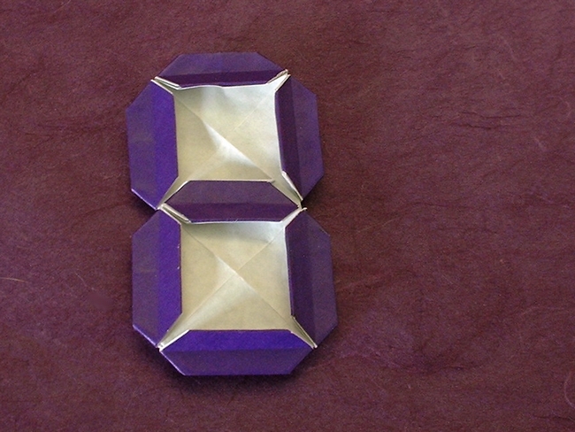 Origami Digital 7-segment by Ichiro Kinoshita folded by Gilad Aharoni