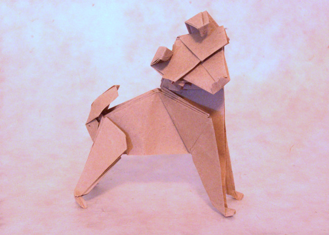 Origami Dog by Nicolas Terry folded by Gilad Aharoni