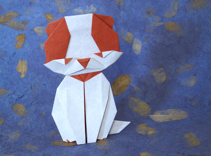 Origami Dog by Taichiro Hasegawa folded by Gilad Aharoni